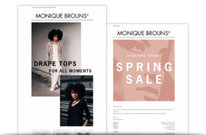 Monique Brouns webshop email marketing